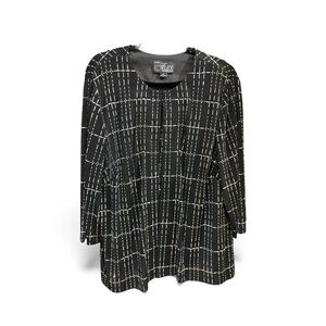 Women’s Alex Evenings | Printed Elegant Jacket & Top | Color: Black Size: 2X